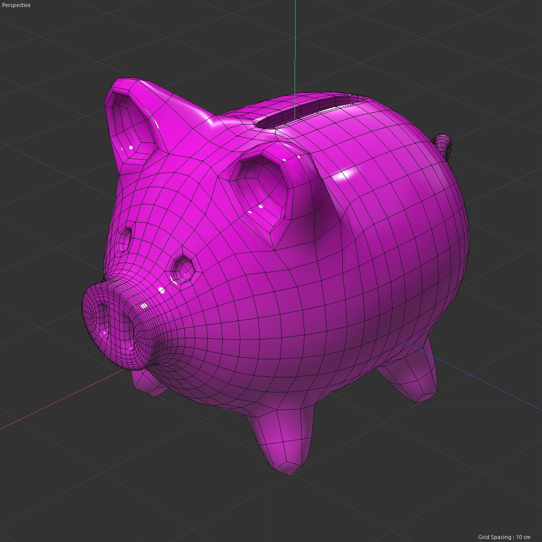 Piggy bank mesh variant inspection