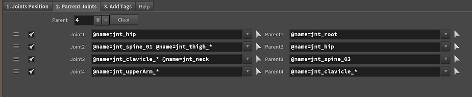 Hierarchy parenting workflow