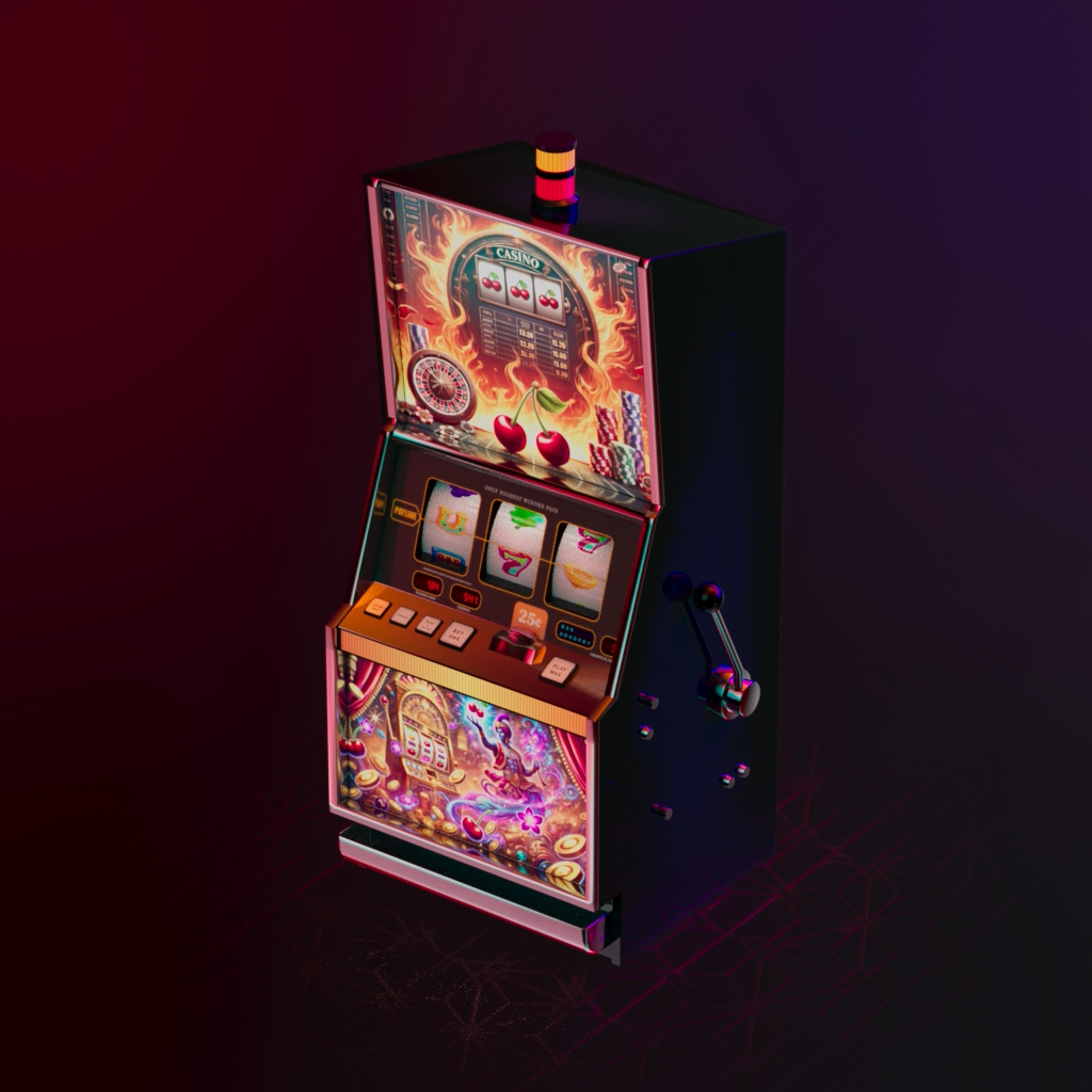 Low Poly Slot Machine 3D Model product thumbnail