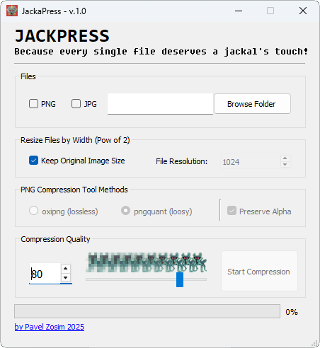 jackpressed powerful image compression resizing tool