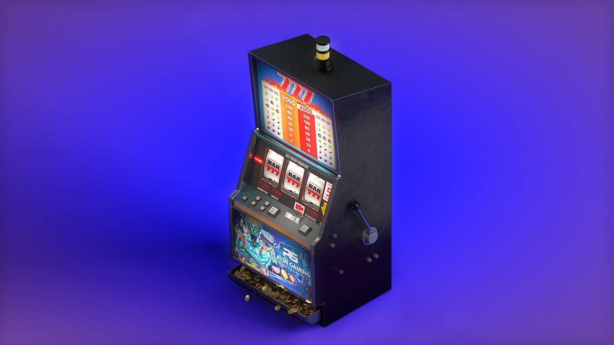 Slot machine rigged mechanical component view