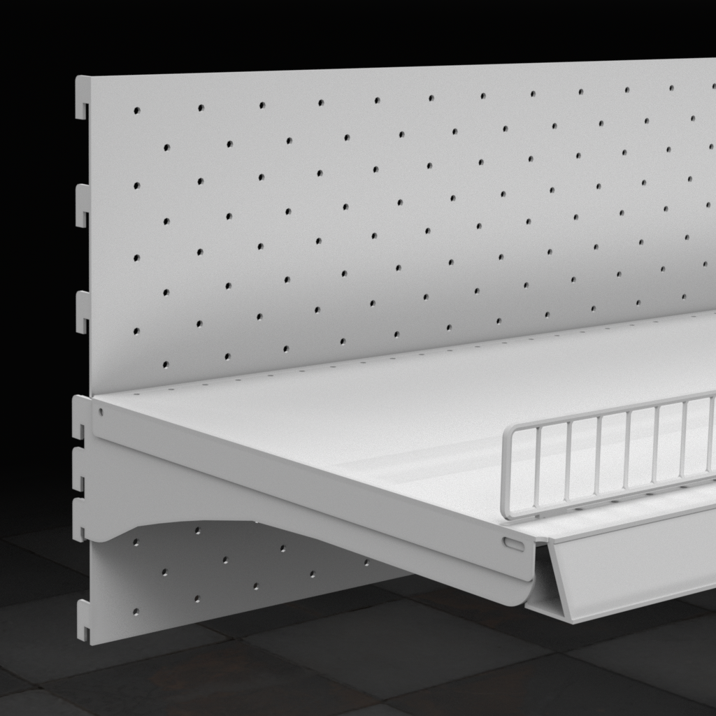 Extended modular market shelf configuration