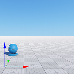 Object shown near its local origin before a change in transformation order