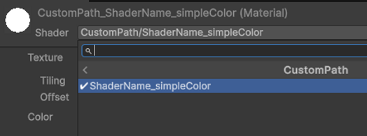 Unity Shader Dropdown Hierarchy Menu Mapping